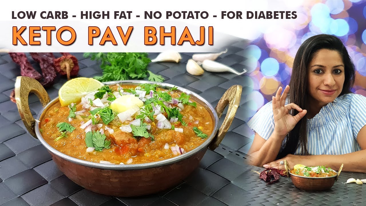 KETO PAV BHAJI | Pav Bhaji Recipe | Low Carb | Vegetarian Keto | Weight loss Recipe | Indian Keto