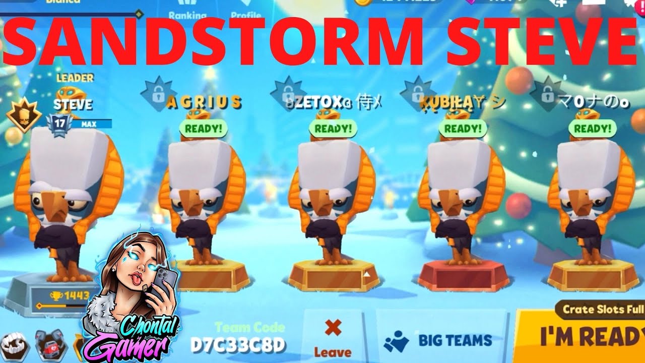 Zooba STEVE FULL Legendary SKIN Sandstorm Steve Squad Gameplay