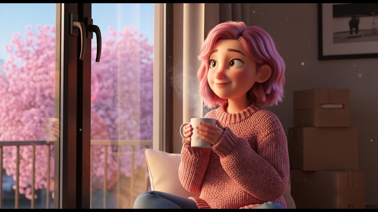 1 Hour of Lofi Spring Morning 🌸 Soft Piano & Relaxing Breath | PomoPomo_minimini