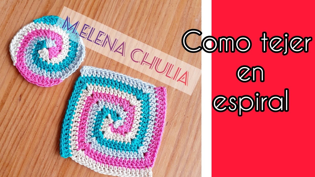 Granny tejido en espiral, como tejer en espiralde crochet #tejercrochet #crochet #tejercrochet #diy