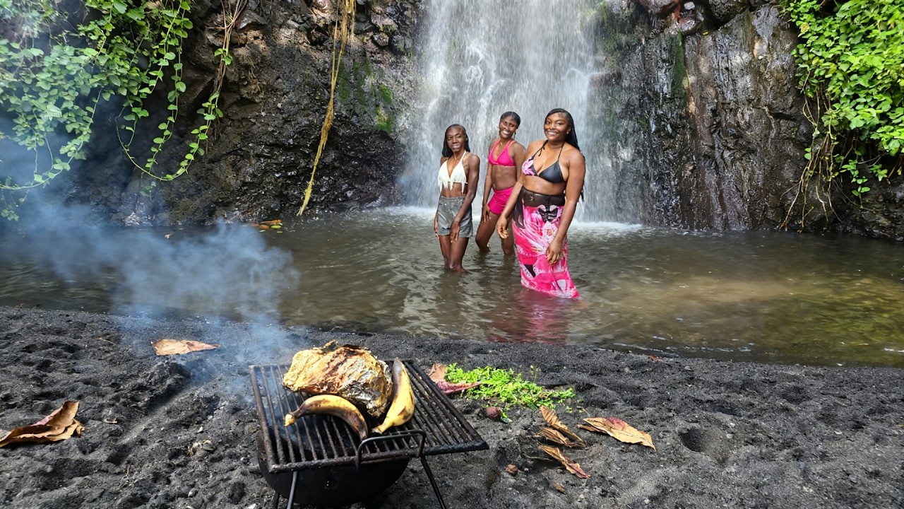 Look What We Did at Darkview Falls and Richmond Beach St. Vincent and The Grenadines 