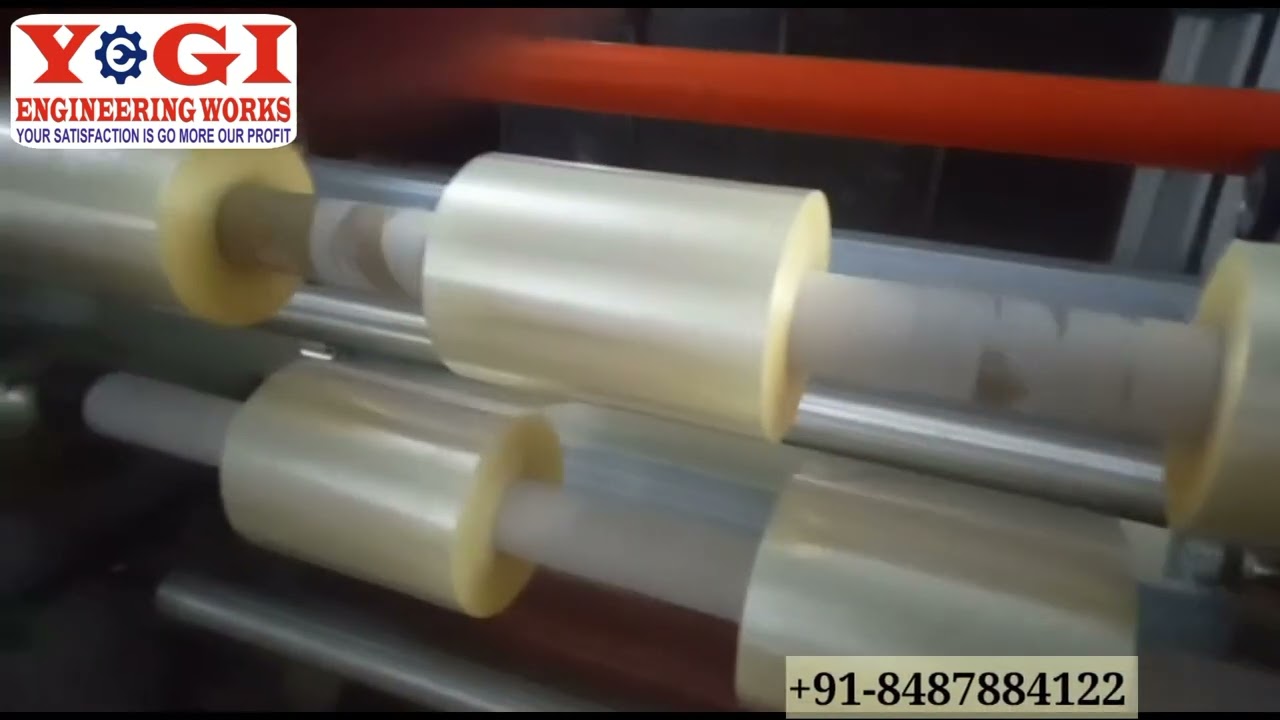 Jumbo Bopp Tape Slitting Rewinding Machine -288mm Slitting (Mini Bopp Tape Slitting Machine Use)