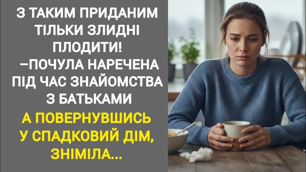 🔴|| З ТАКИМ ПРИДАНИМ ТІЛЬКИ ЗЛИДНІ ПЛОДИТИ! –ПОЧУЛА НАРЕЧЕНА ПІД ЧАС ЗНАЙОМСТВА З БАТЬКАМИ...