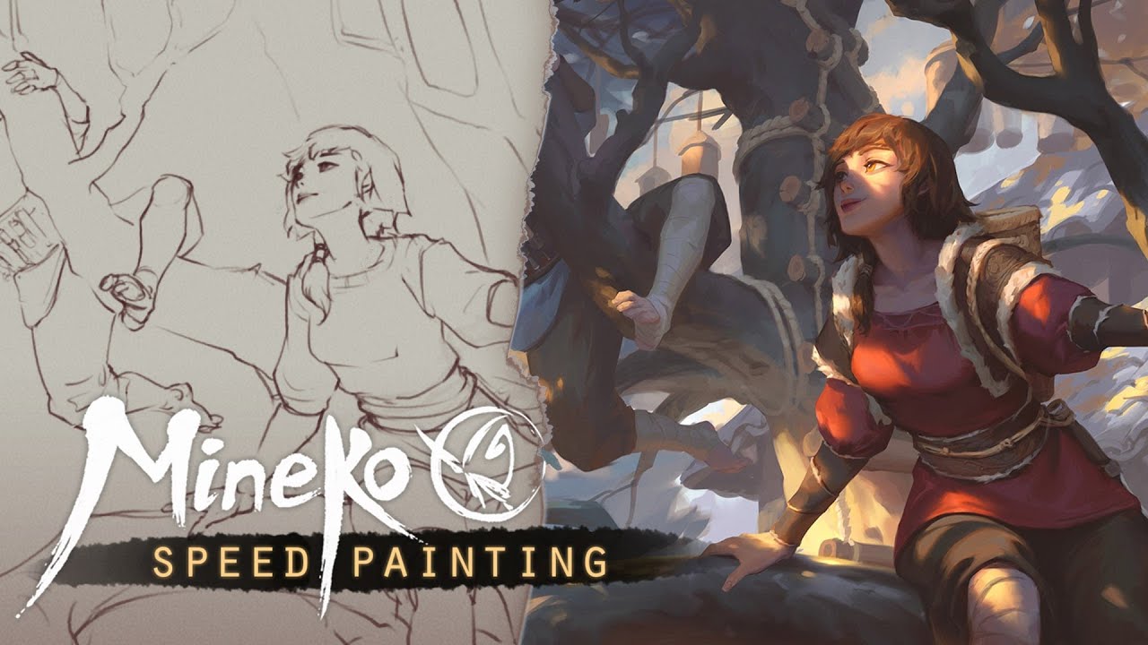 bird nests - speed painting