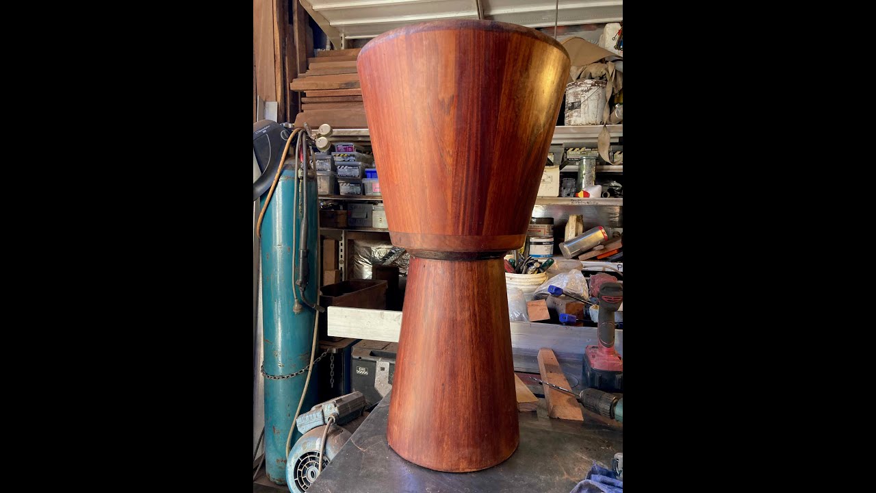 Stave built drum, bucket or barrel. Djembe
