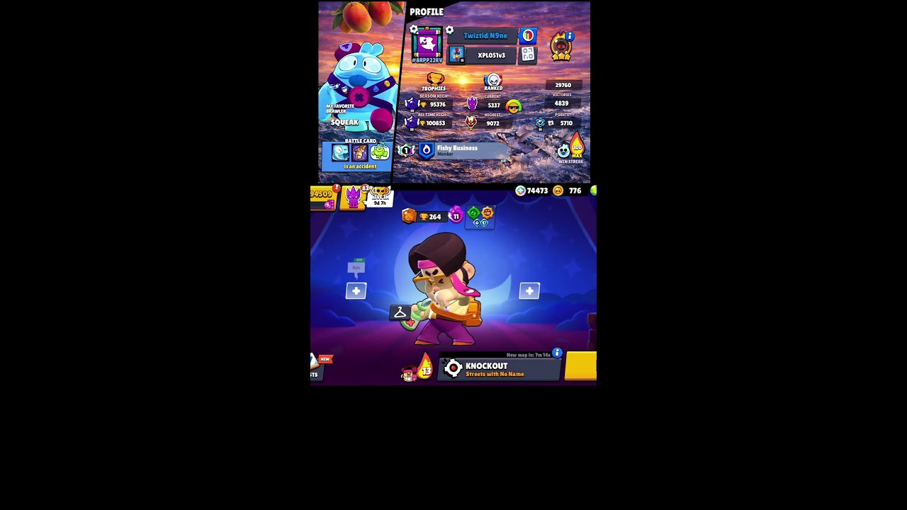 100K Mini Push 🥀 #brawlstars