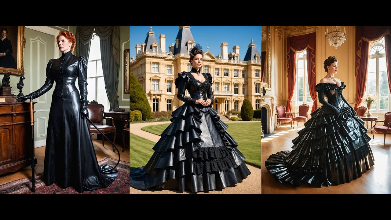 Edwardian and Victorian Style Reinvented: Leather Bustle Dresses
