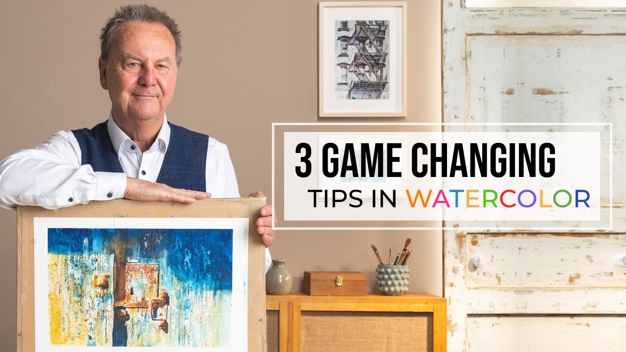 3 MAIN Watercolor Tips of David Poxon | How to Use Masking Fluid | How to Control Wash Consistency