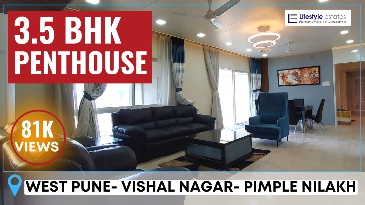 3.5BHK Penthouse for Sale | Fully Furnished | West Pune |  2930 Sft with Private Terrace |  RESALE