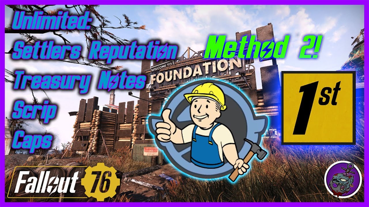 Fallout 76 | Глюк! | Метод 2 (требуется Fallout 1st) | Неограниченно: репутация поселенцев, серти...