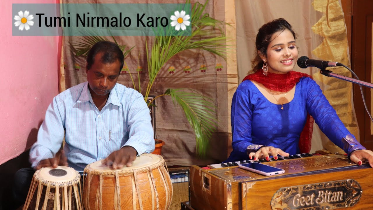 Tumi Nirmalo Karo: By Mrittika 🌷#tuminirmalokaro#bengalisong#bengalicover#harmoniumcover#mrittika