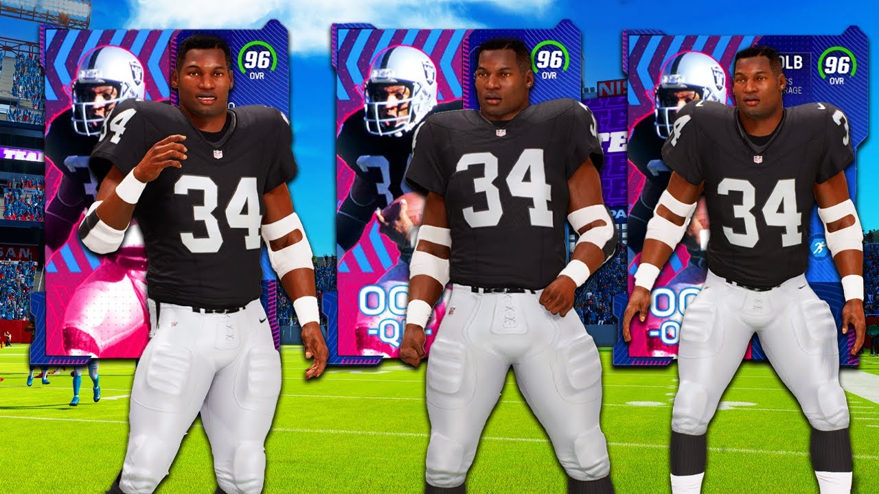 Madden Gave Bo Jackson 3 DIFFERENT Position Cards..