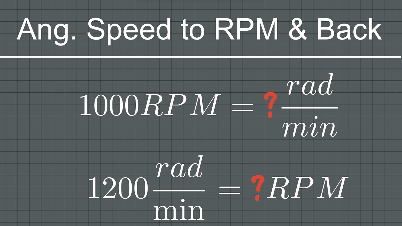 Converting Angular Speed to RPM and Back | The Westcoast Math Tutor