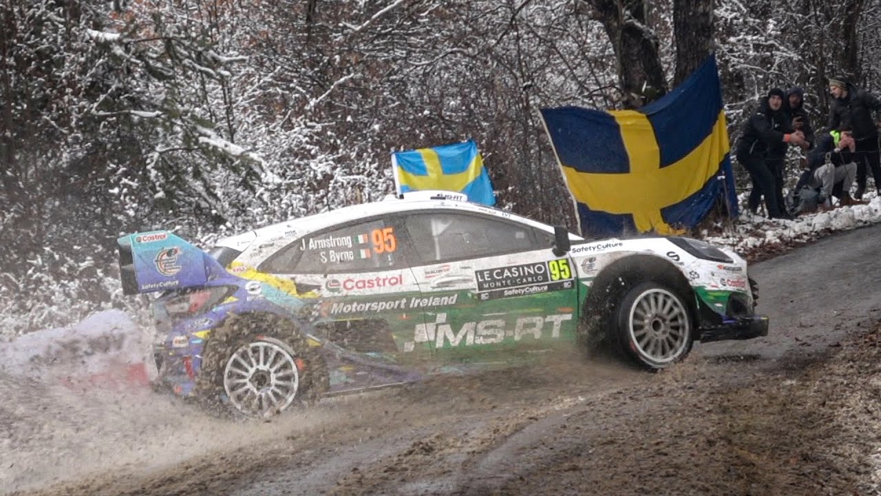 WRC 94° Rallye Monte Carlo 2026 - Day 3 - Tricky Corner with Armstrong & Fourmaux & Ogier Spin [HD]