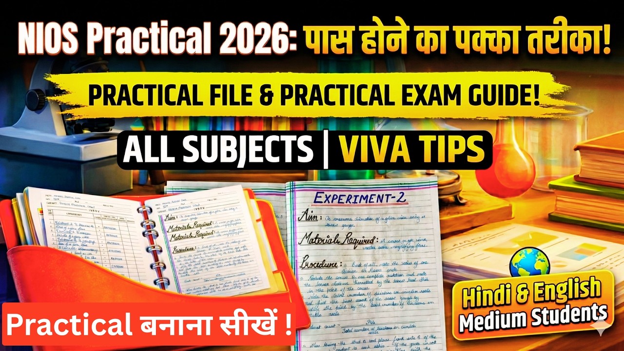 NIOS Public Exam & On-Demand 2026 | Practical File, Viva & Performance Tips #niospractical2026 #nios