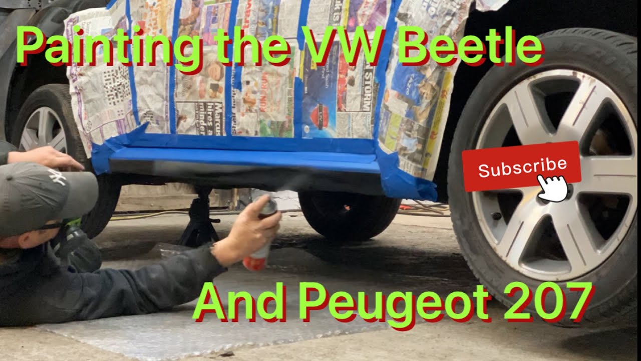 Starting The Paint work On The VW beetle And Peugeot 207