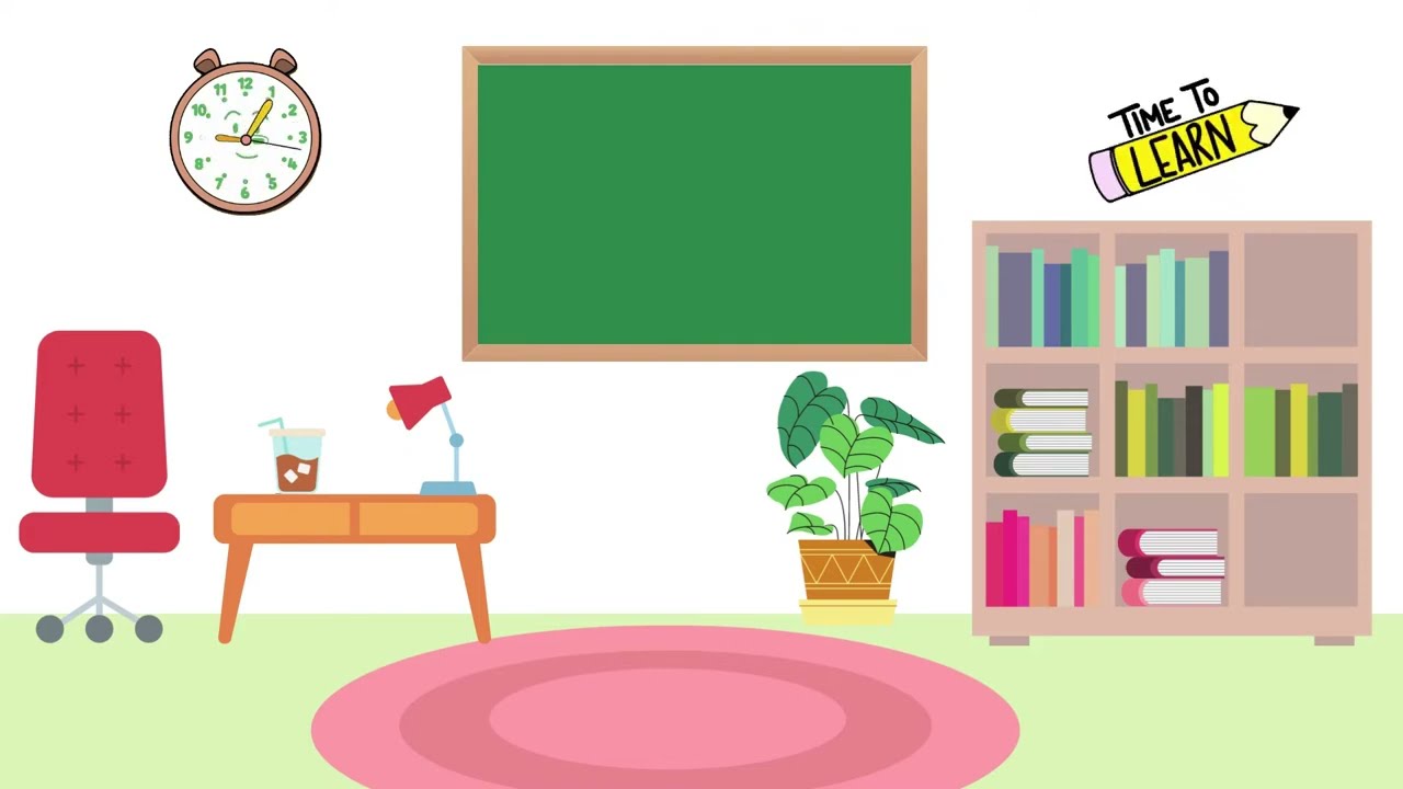 Cute Classroom Background/ Classroom Animated Background