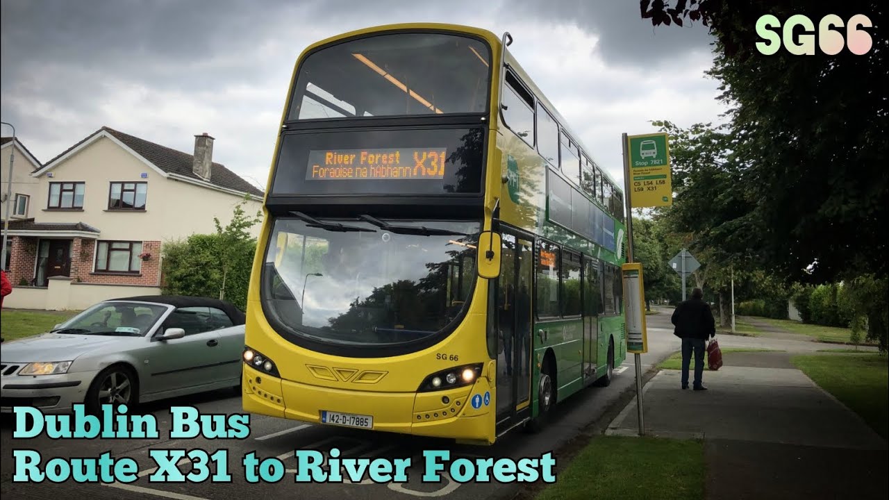 Dublin Bus | Route X31 (Earlsfort Terrace to River Forest) | Full Route Visual | SG66 (142-D-17885)