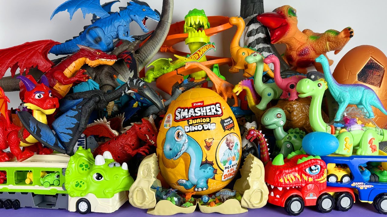 Jurassic World Unboxing Review Asmr Colorful Dinosaur T-rex Spider Rex Spinosaurus Brachio Baryonyx