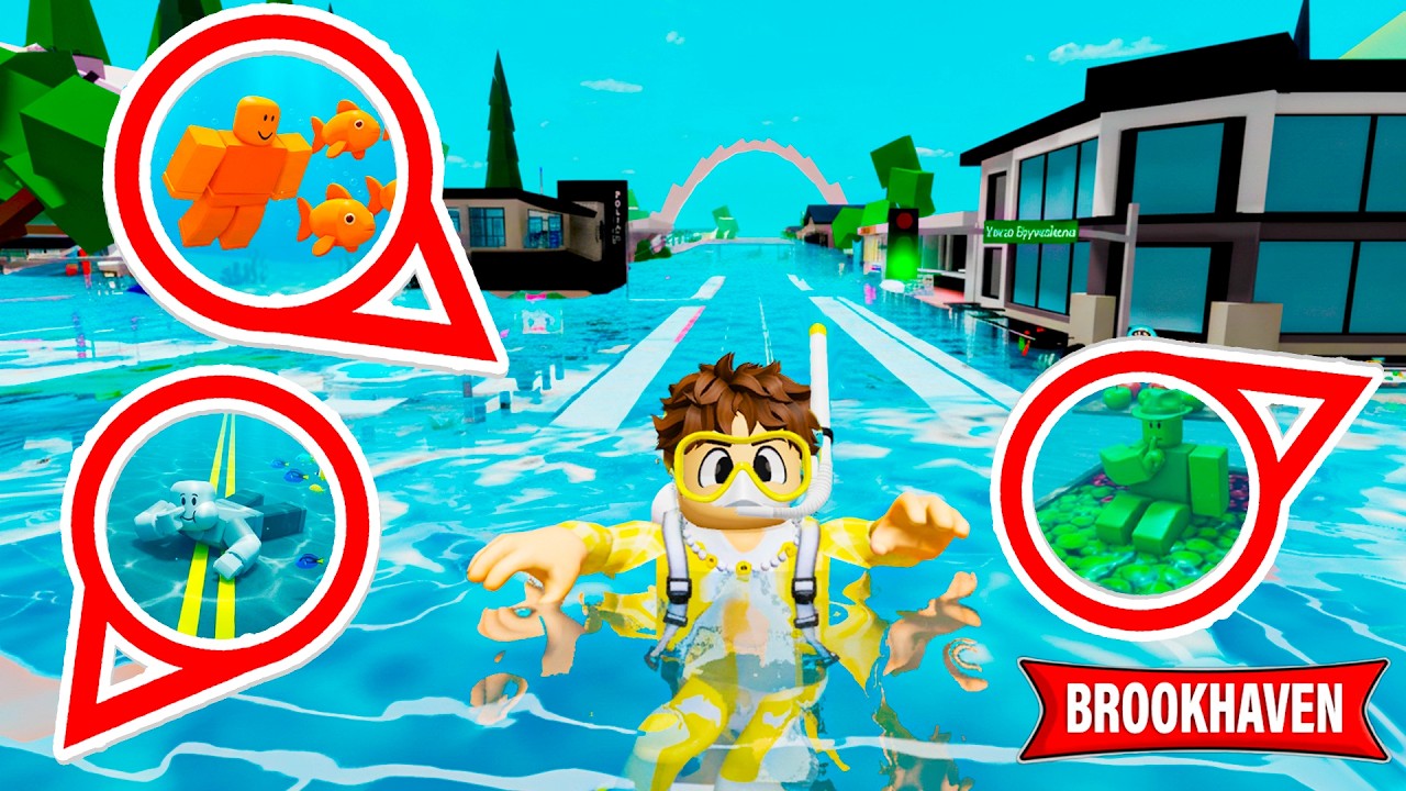 ПРЯТКИ НА ДНЕ Brookhaven 🏡RP! ВЕСЬ БРУКХЕВЕН ПОД ВОДОЙ 😱