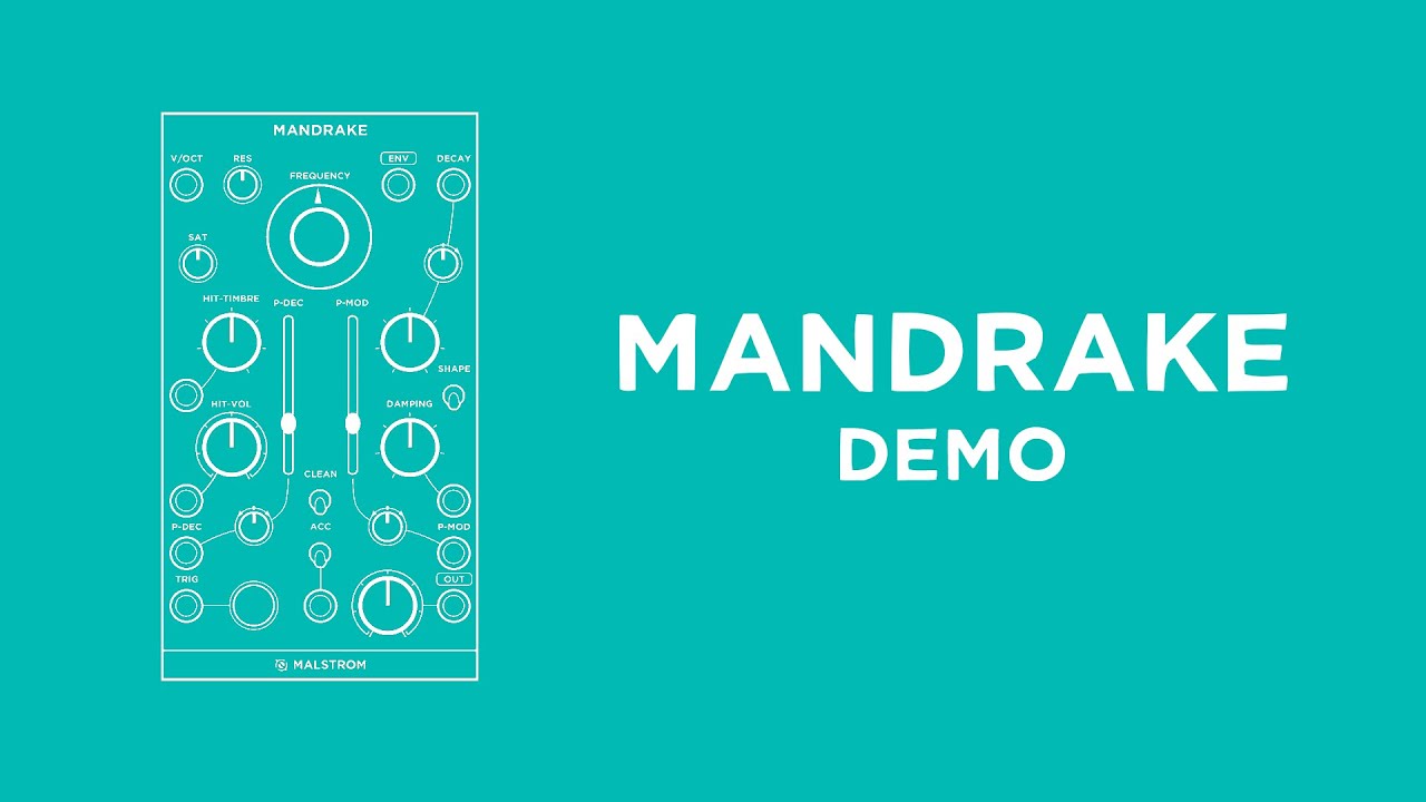 Demo MANDRAKE - Kick Drum Synthesizer by Malstrom
