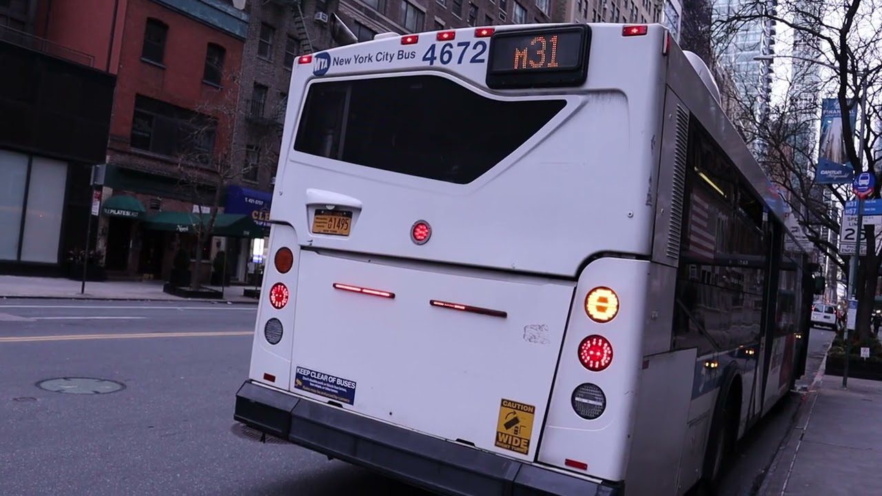 MTA NYCT Bus: OBI 2010 Orion VII NG Hybrid #4672 on the M31