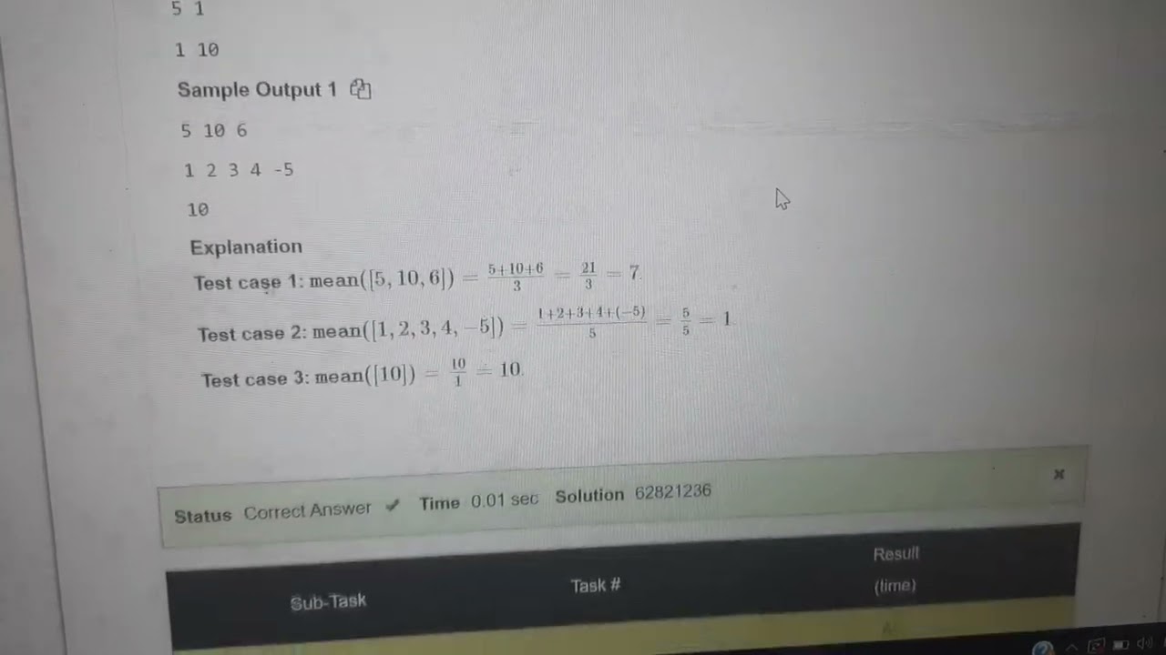 AVERAGE ARRAY || STARTER 34 || CODECHEF