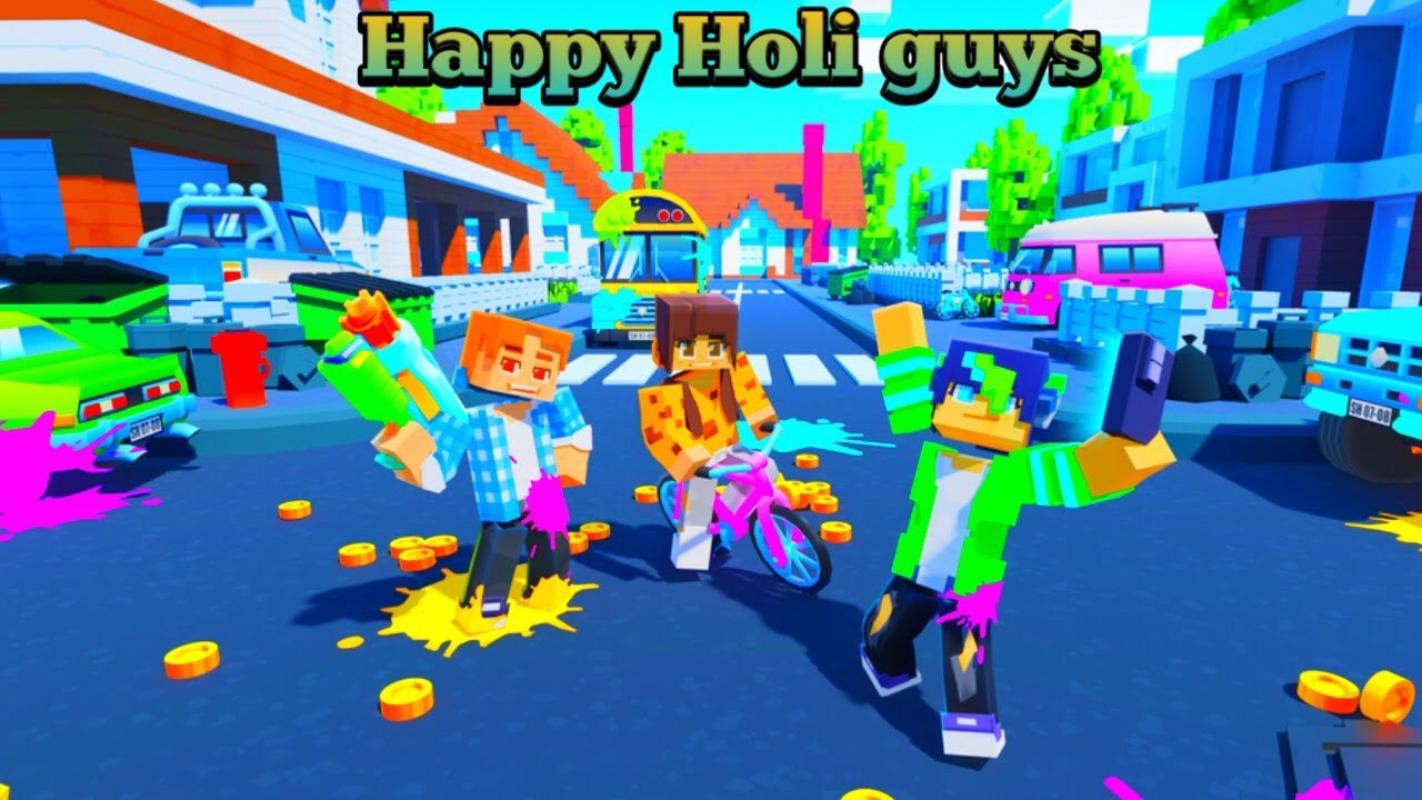 School party craft game Happy Holi guys new season 2 school party Craft