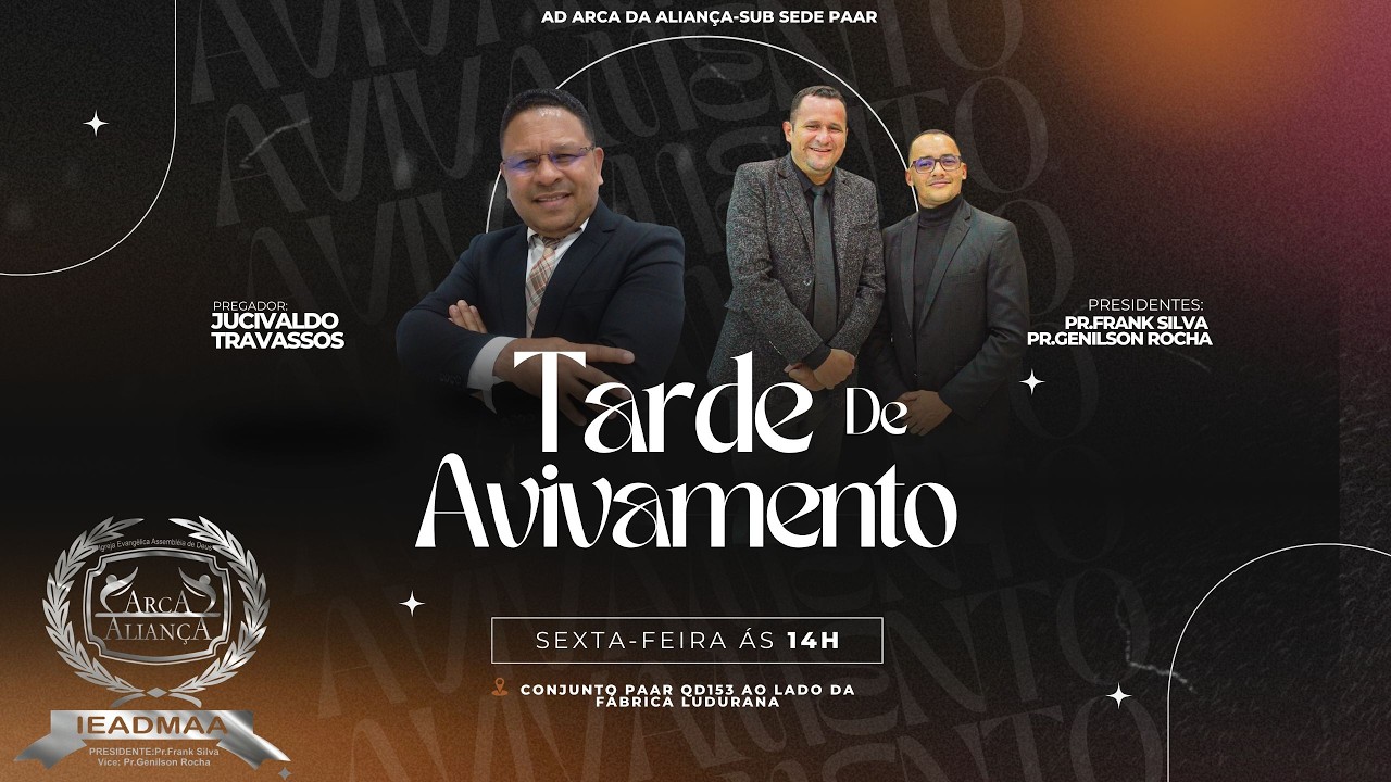 ARCA SUB SEDE //TARDE DE AVIVAMENTO//27/02/2026//PALAVRA: JUSIVALDO TRAVASSOS