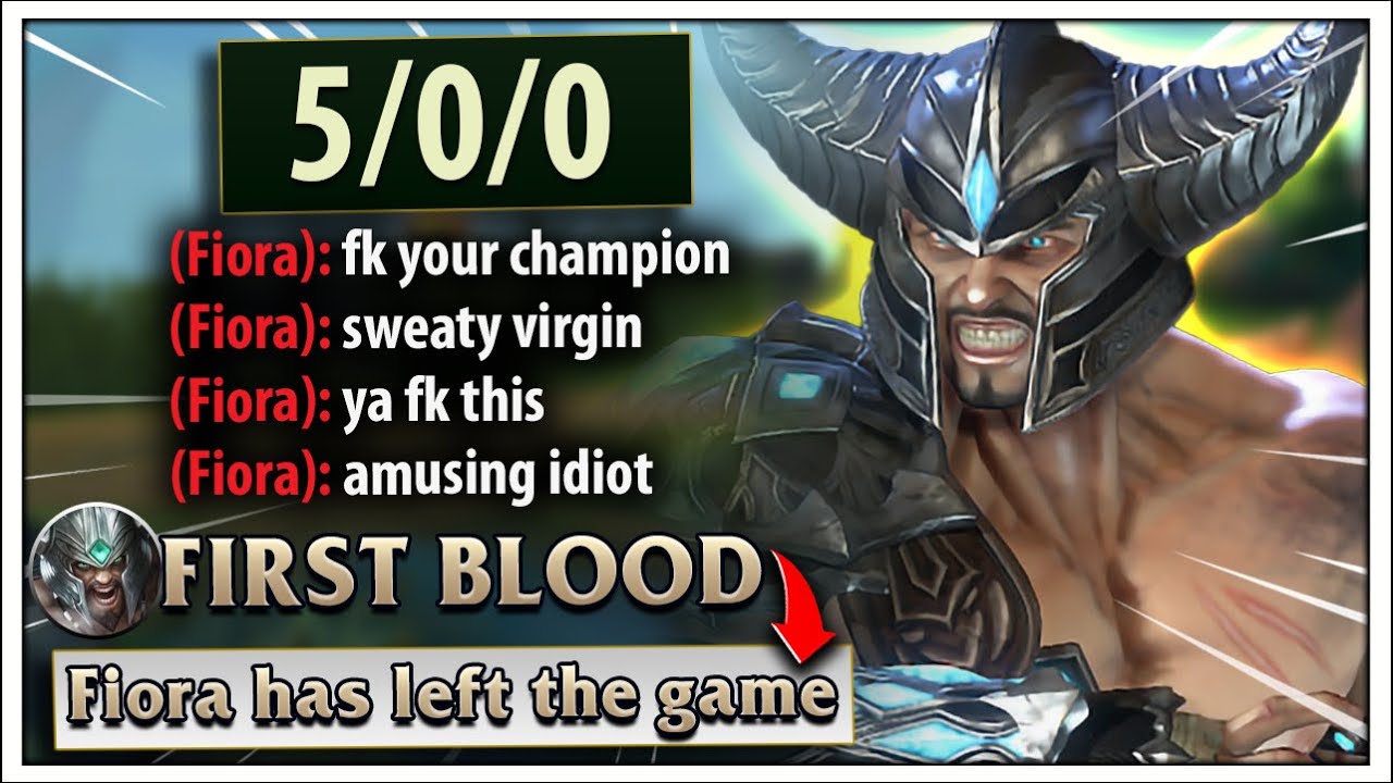 This Fiora WOULD NOT stop trash-talking me...so I taught her a lesson and she rage-quit.