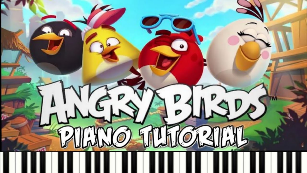 Angry Birds Theme - EASY Piano Tutorial 🎹🔥 (Black Screen Edition)