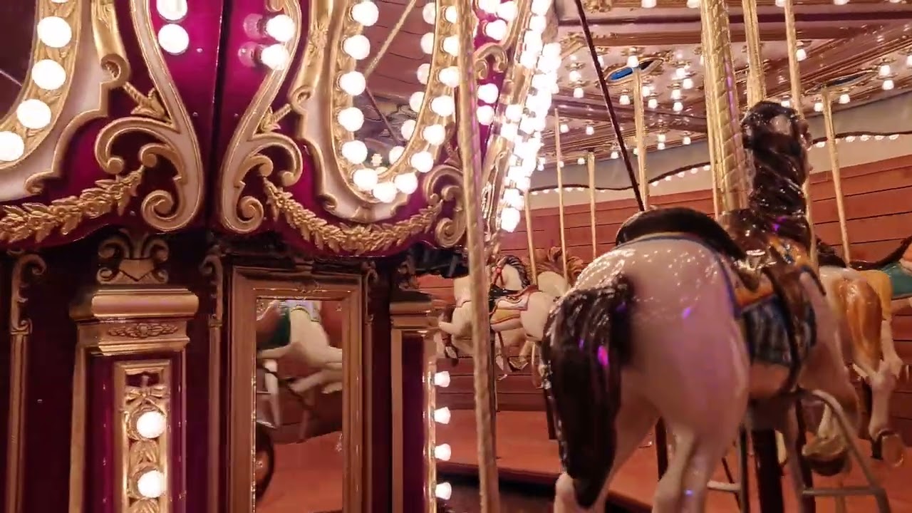 Beautiful carousel at Miners Landing in Seattle