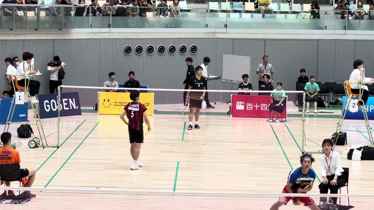 コンサドーレ柴田拓実さんvs愛知武田航太さん　第68回 全日本社会人バドミントン選手権大会男子　シングルス