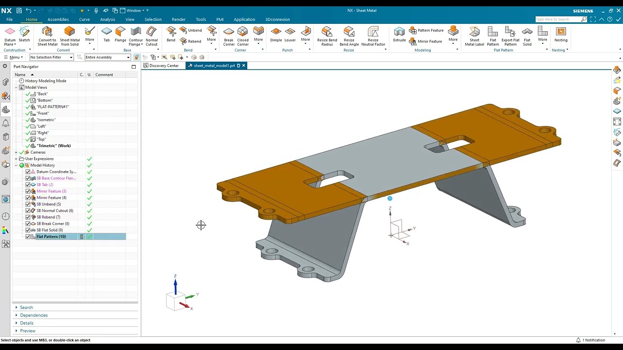 Siemens NX Sheet Metal: Bracket Challenge