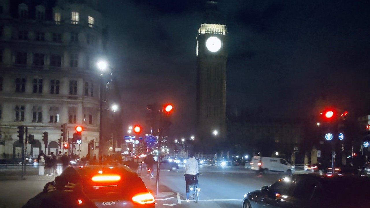 London Night Shift: Food Delivery POV on a Single-Speed bicycle (Street Sounds Only)