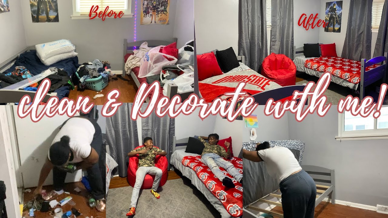 CLEANING MOTIVATION // deep cleaning my teenagers room!