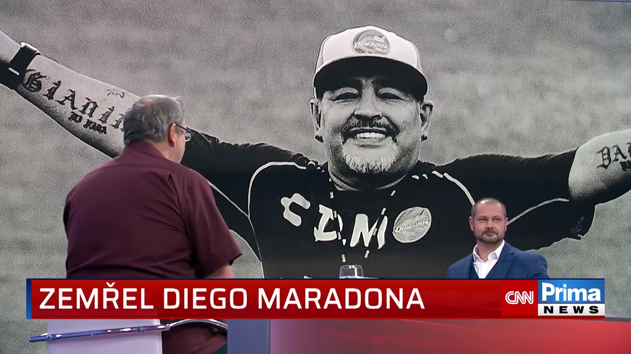Speciální vysílání ke smrti fotbalové legendy Diega Maradony