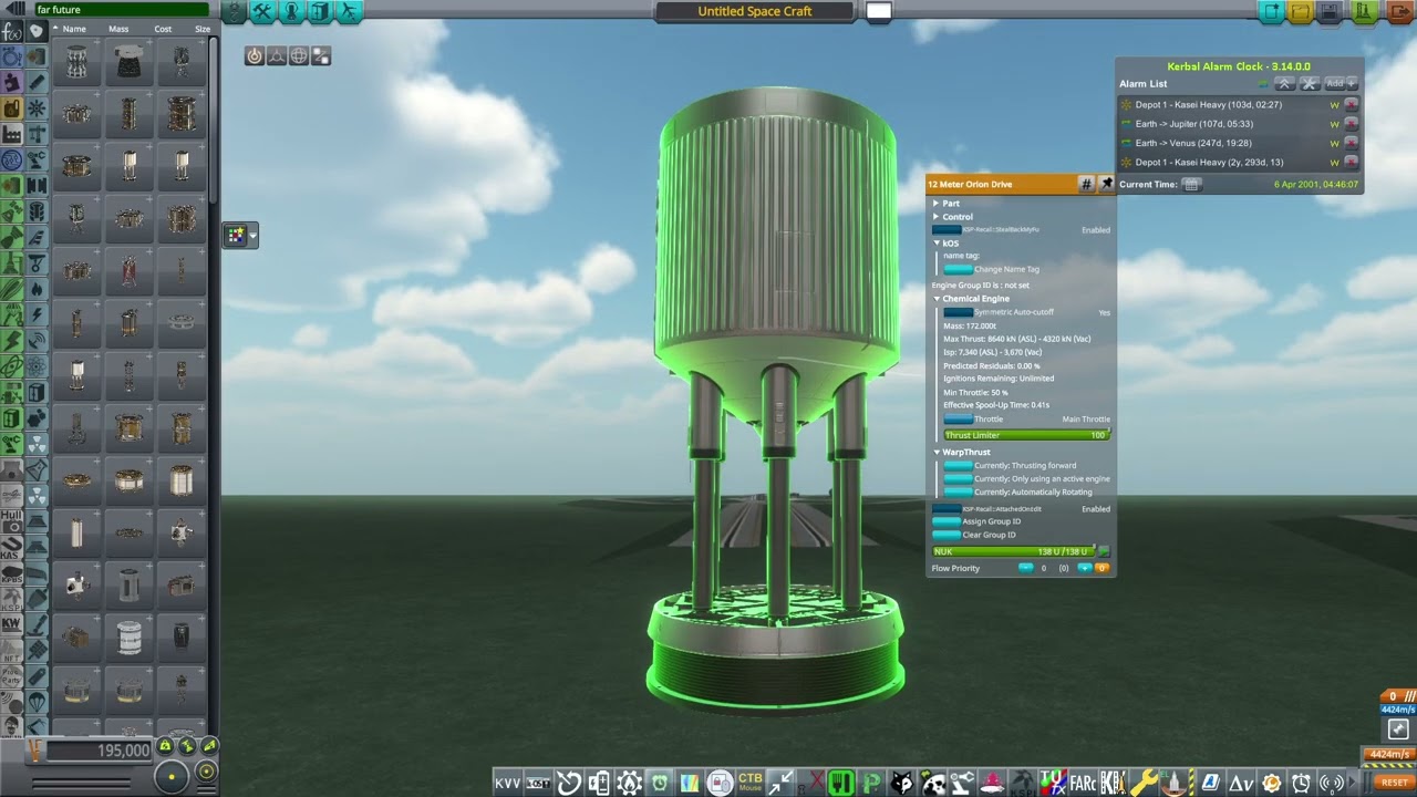 Adding Realism to Far Future Engines (KSP-RO)