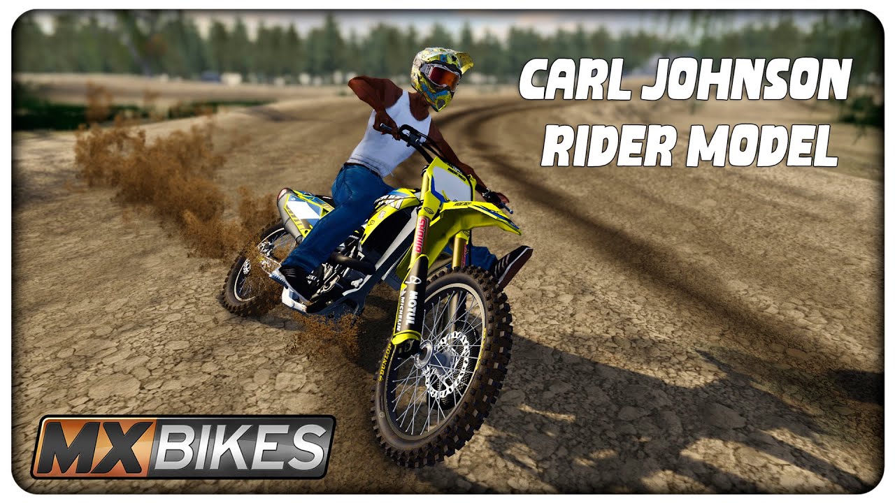 CJ (Carl Johnson from GTA SA) in MX Bikes
