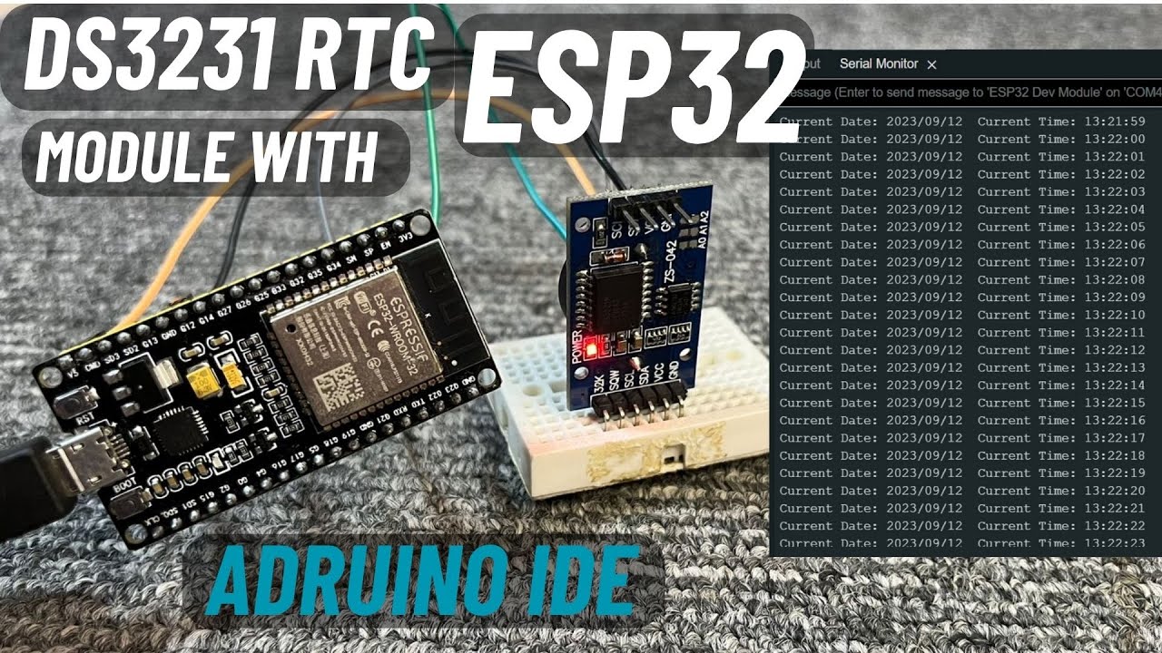 Using DS3231 RTC Module with ESP32 in Arduino IDE | Example code & Library | English Subtitle