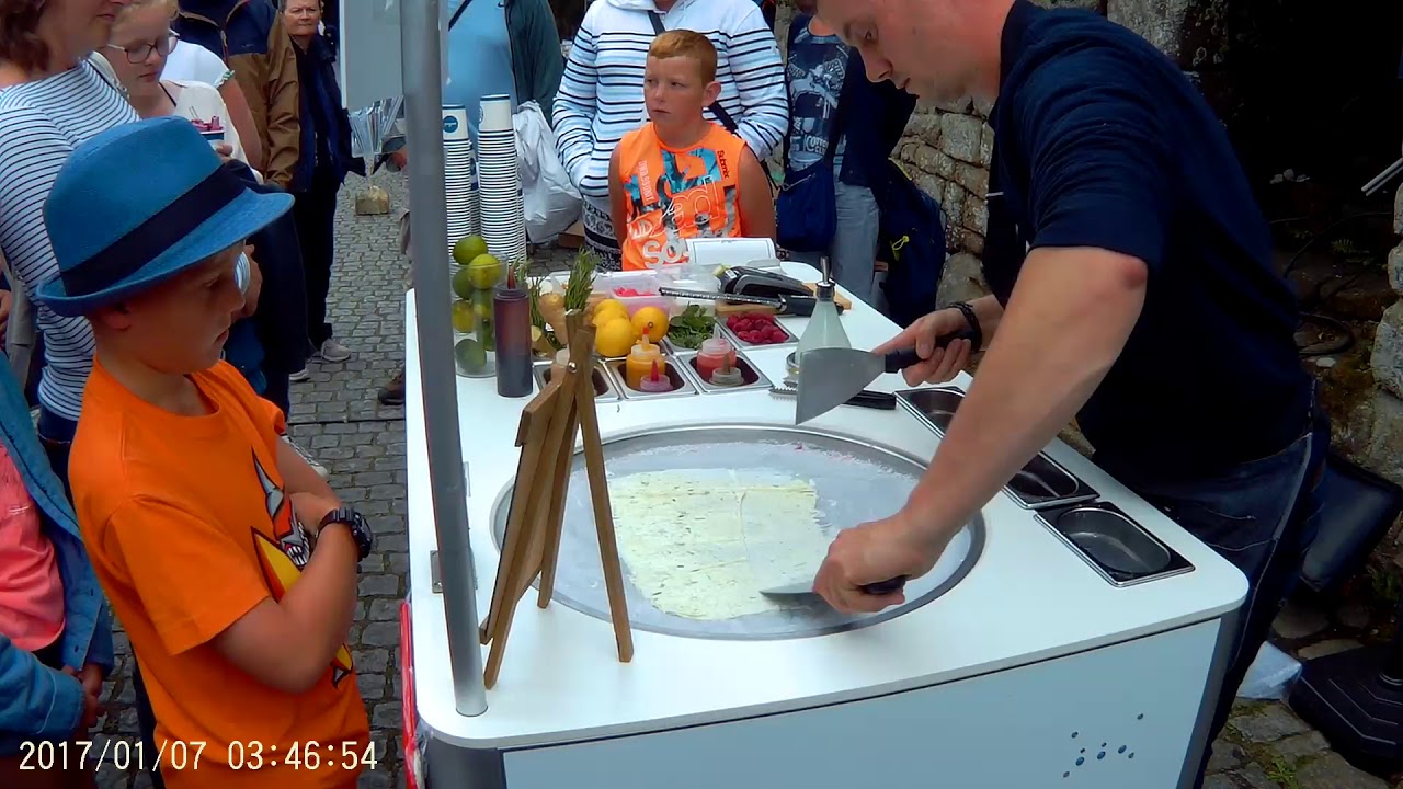 street food ice roll glace roulée france bretagne locronan