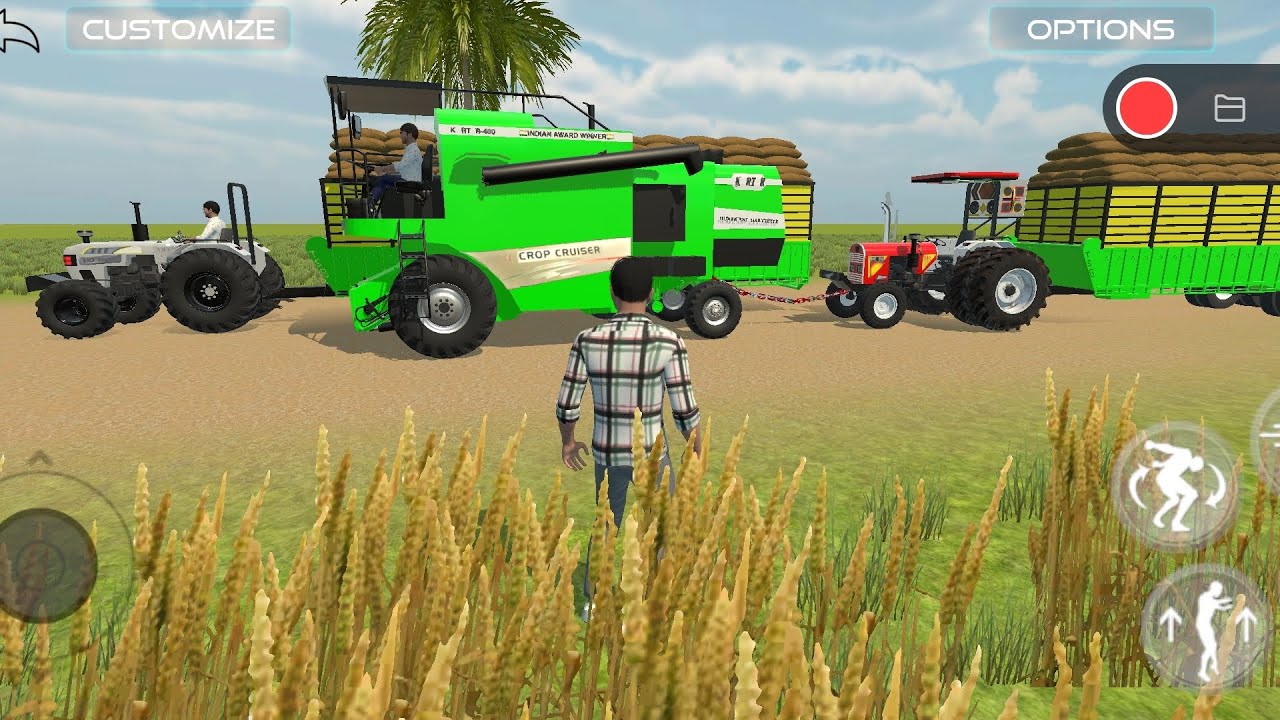Indian vehicles simulator game trolley ko combine se tochan pakar khincha new update