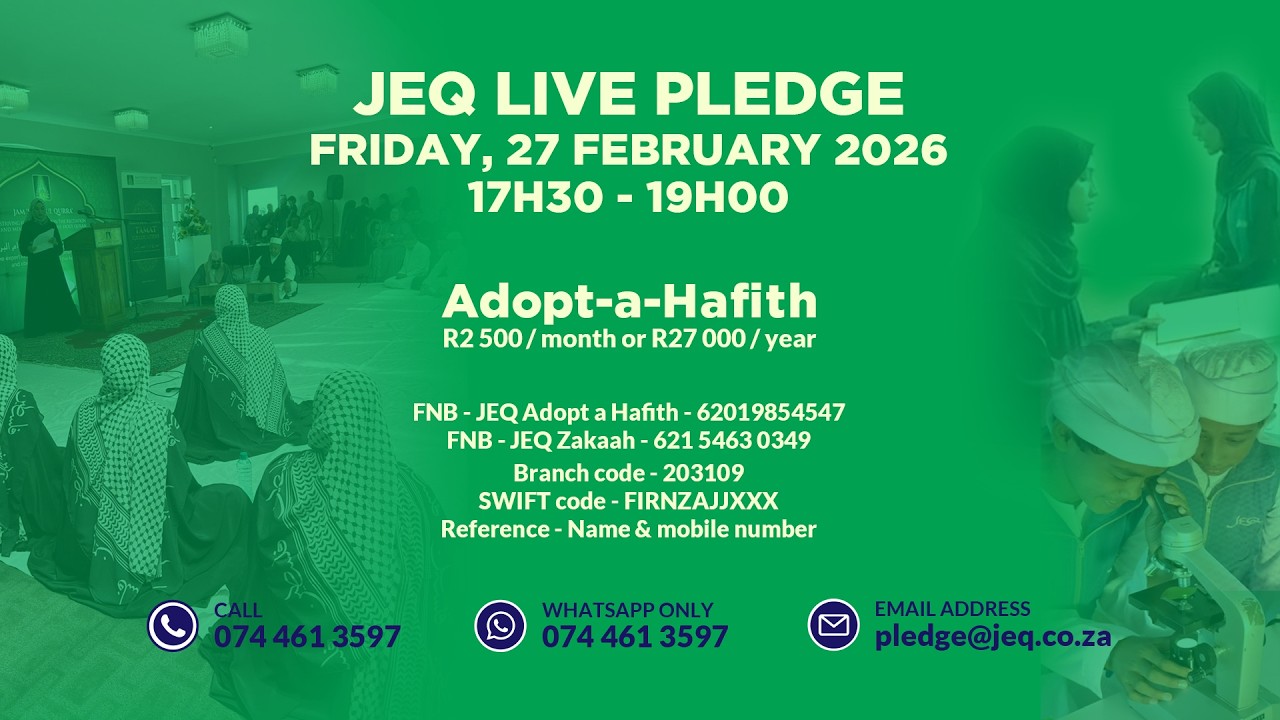 JEQ Adopt-a-Hafith Live Pledge 27 February 2026