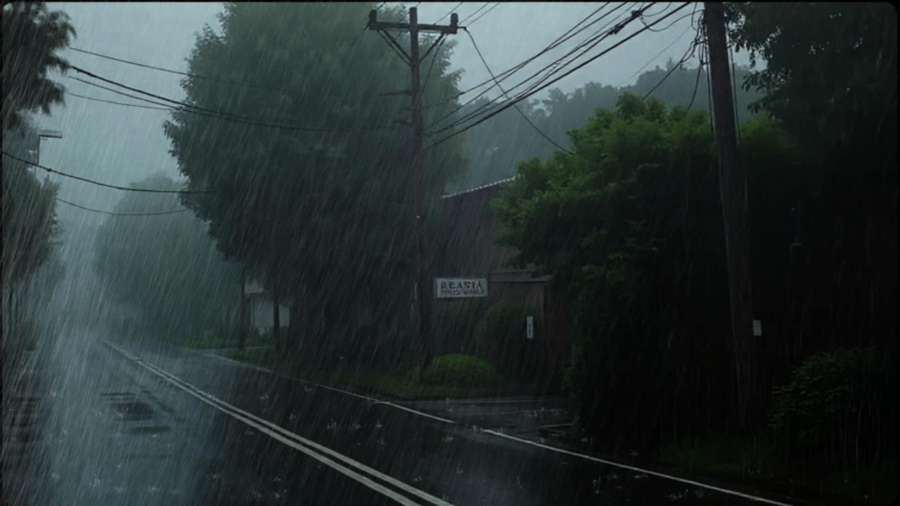 🌧️ Rain Sounds for Deep Sleep 24/7 | Heavy Rain & Thunder | Insomnia Relief, Relax, Study