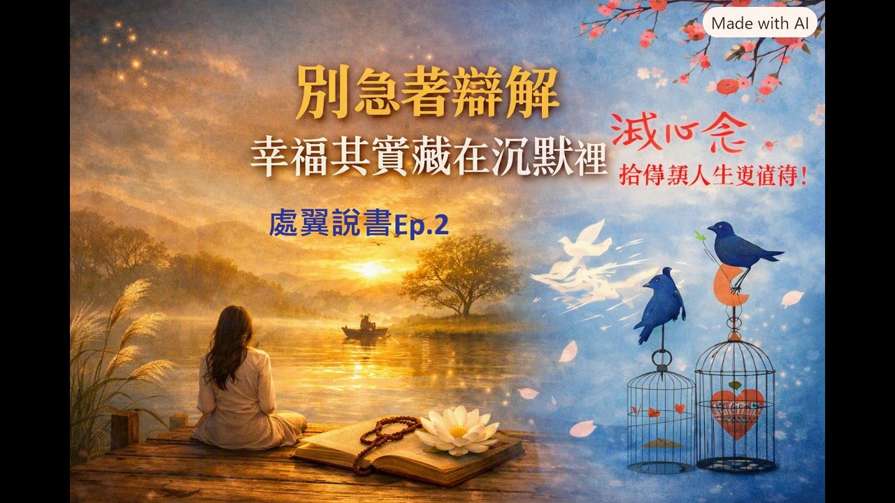 當你遭人誤解之時，你是會急著為自己辯解，還是會一笑置之呢？作者怎麼說？ 《減心念，捨得讓人生更值得！》｜處翼說書Ep.2