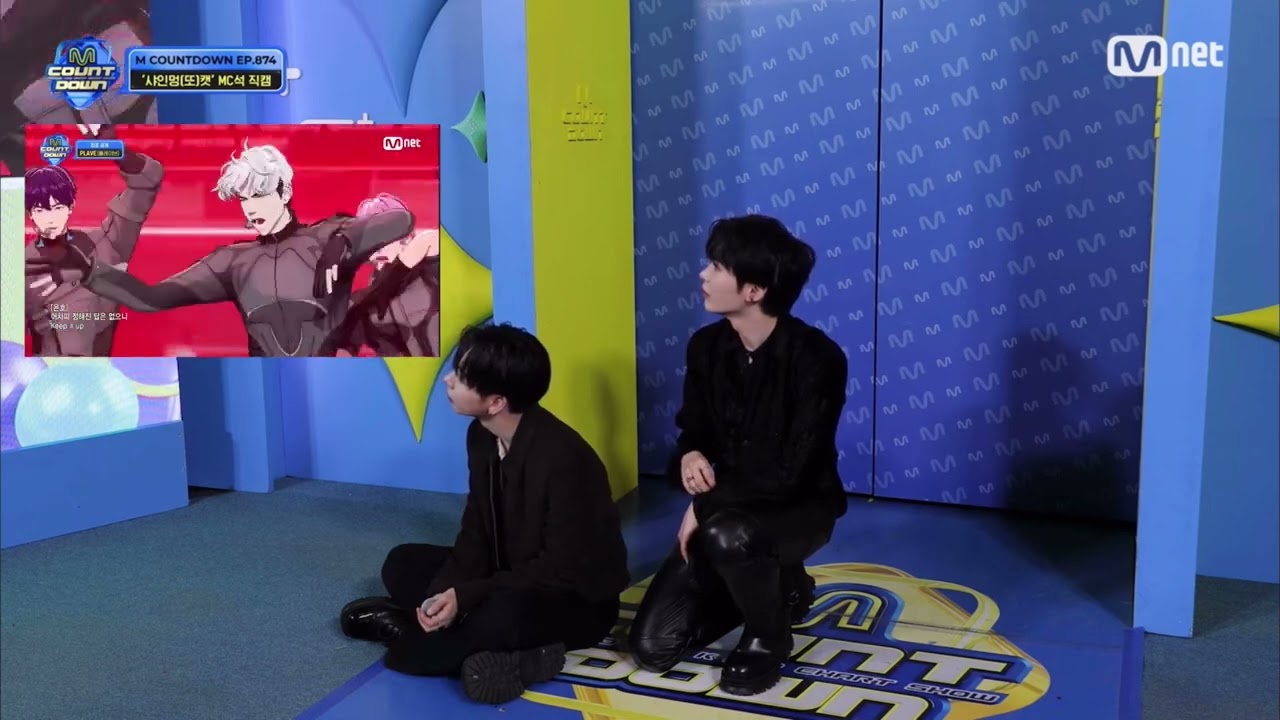 Mcountdown MC Jaehyun (BND) and Hanbin (ZB1) reaction to Plave - Dash 250206