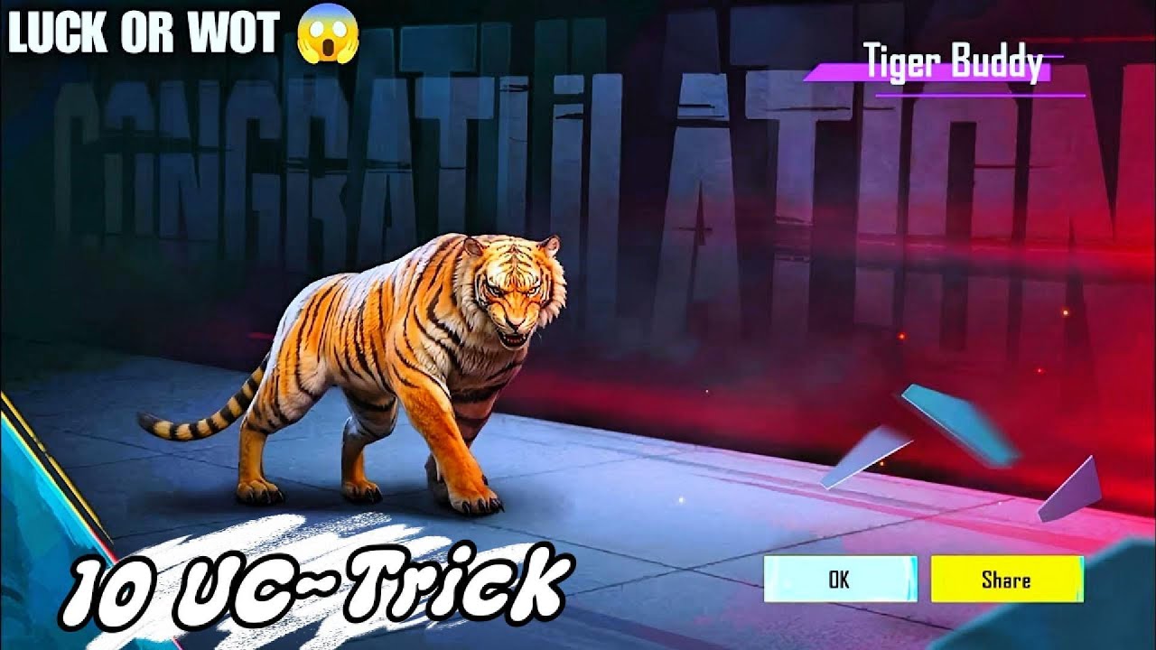 😍 10 UC TIGER COMPANION Trick | HOLA BUDDY Crate Opening | PUBG MOBILE 😱🔥