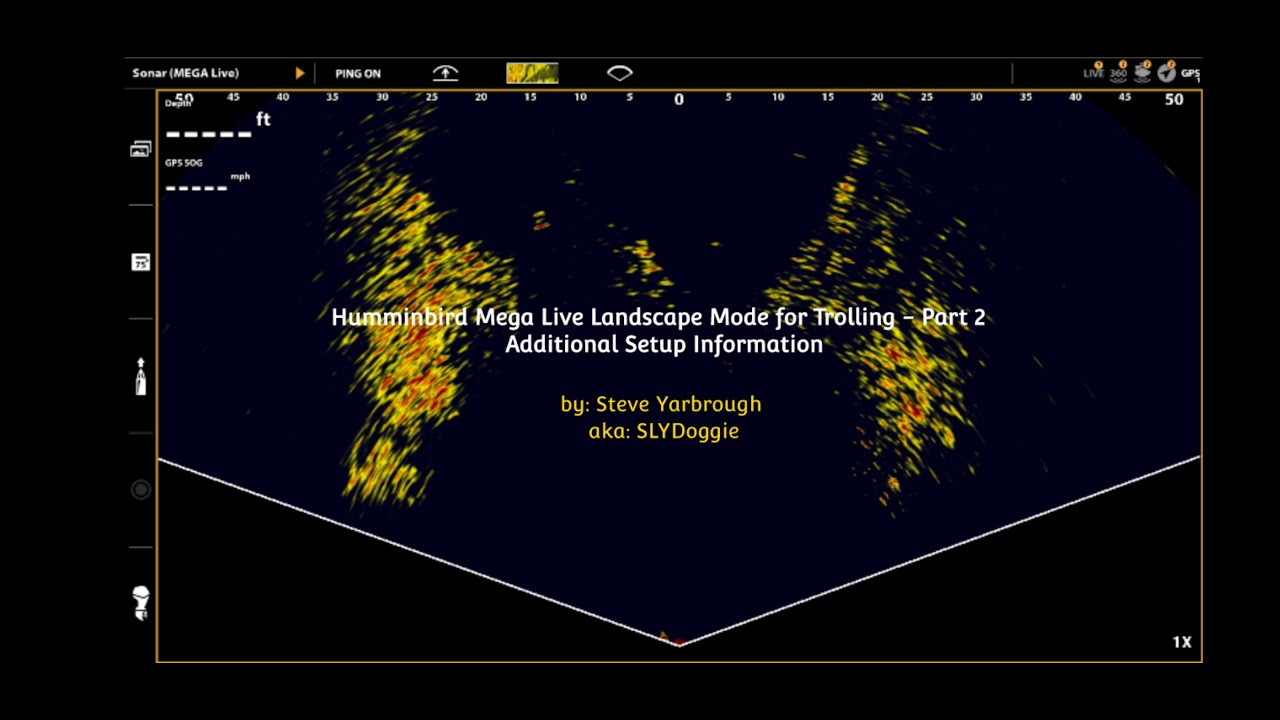 Humminbird Mega Live  - Trolling in Landscape Mode, Part 2