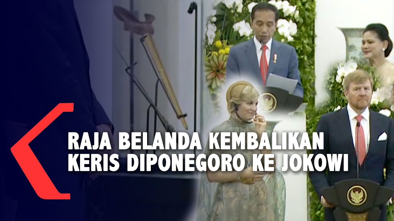Raja Belanda Kembalikan Keris Diponegoro ke Jokowi