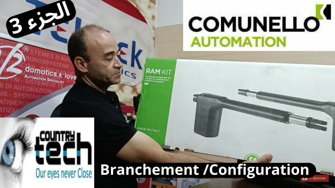 Automatisme COMUNELLO branchement et configuration de la centrale CU-230V-HP